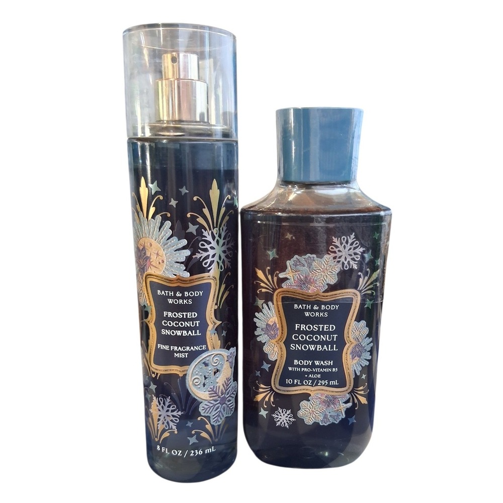 Bath & Body Works Seasonal Frosted Coconut Snowball Women's 2pcs‎ Bundle Vanilla